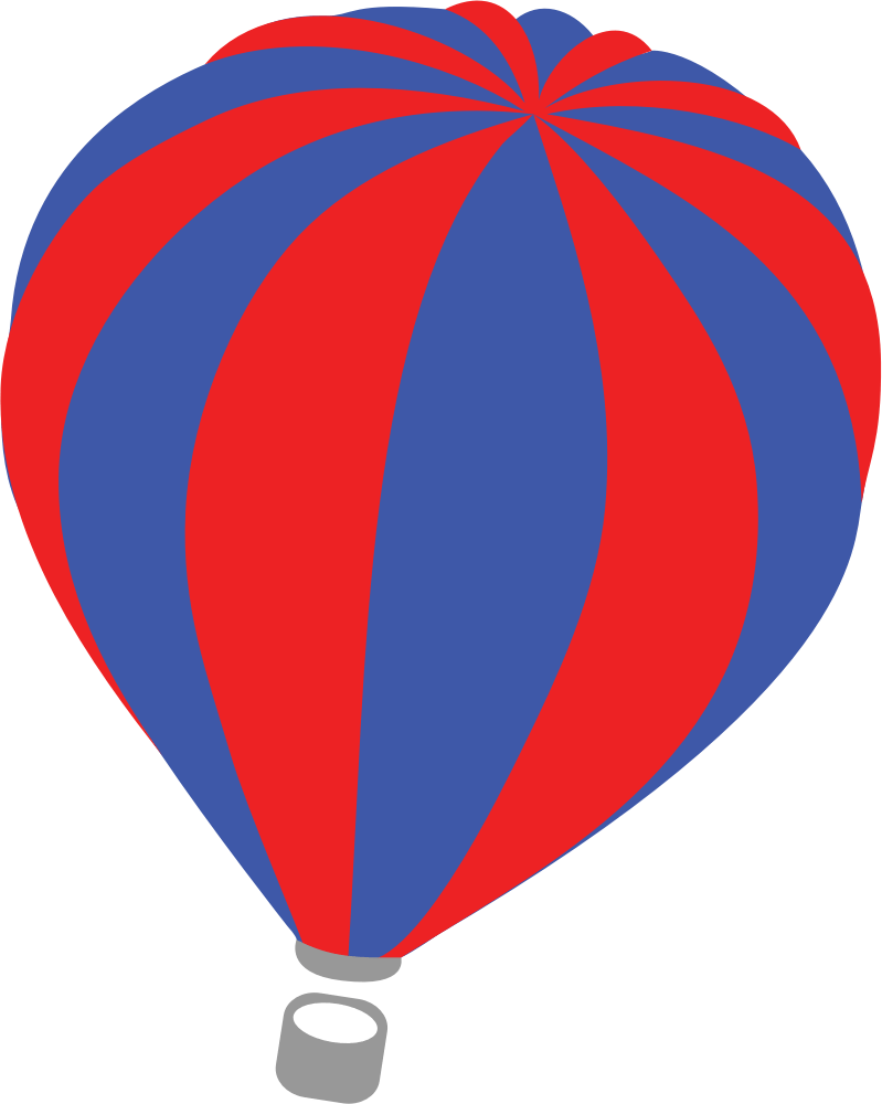parachute clipart colourful
