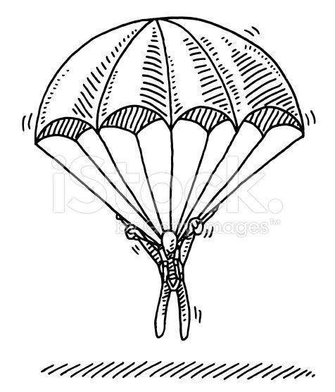 parachute clipart easy