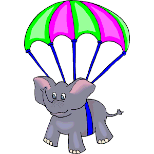 parachute clipart elephant