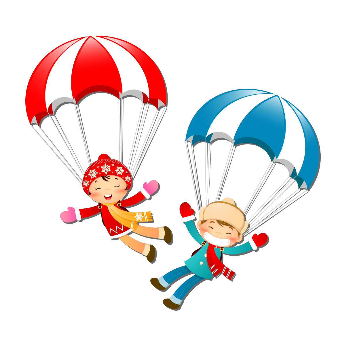 Parachute clipart man. Cartoon men and women