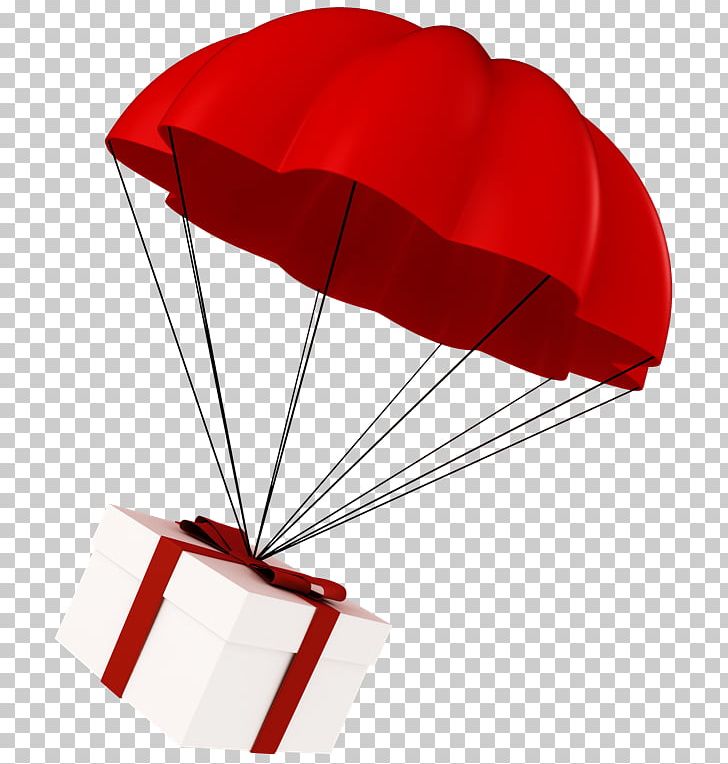 Parachuting gift png christmas. Parachute clipart present