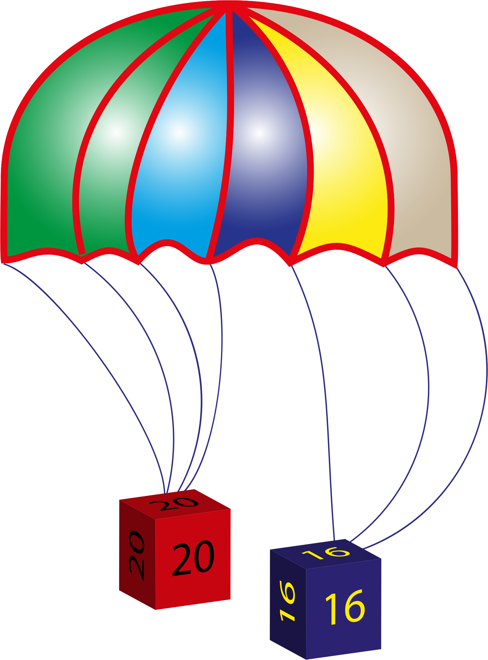 parachute clipart red parachute