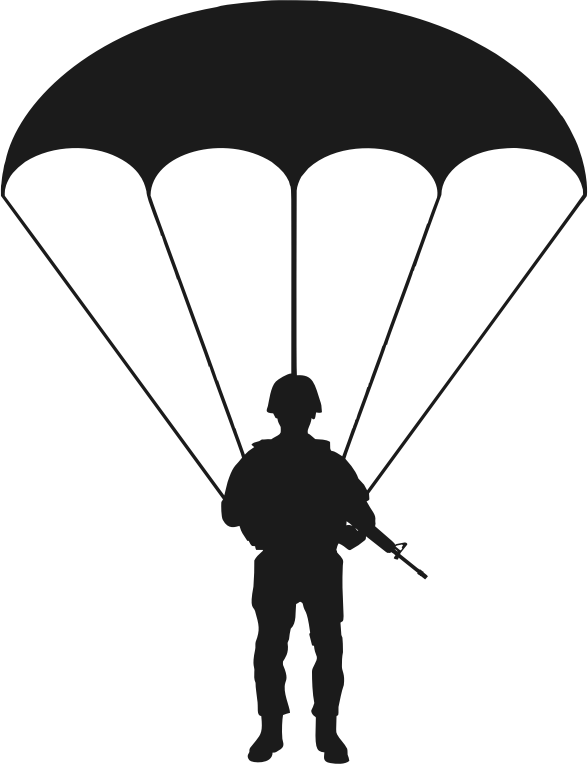 parachute clipart silhouette