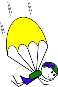 parachute clipart stick figure