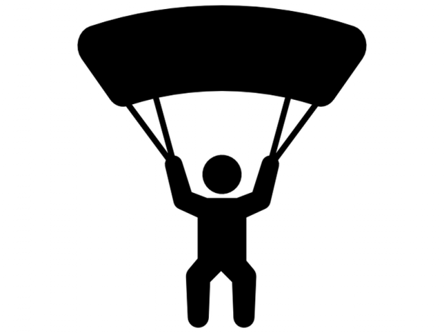 parachute clipart stickman