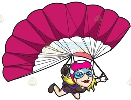 parachute clipart woman