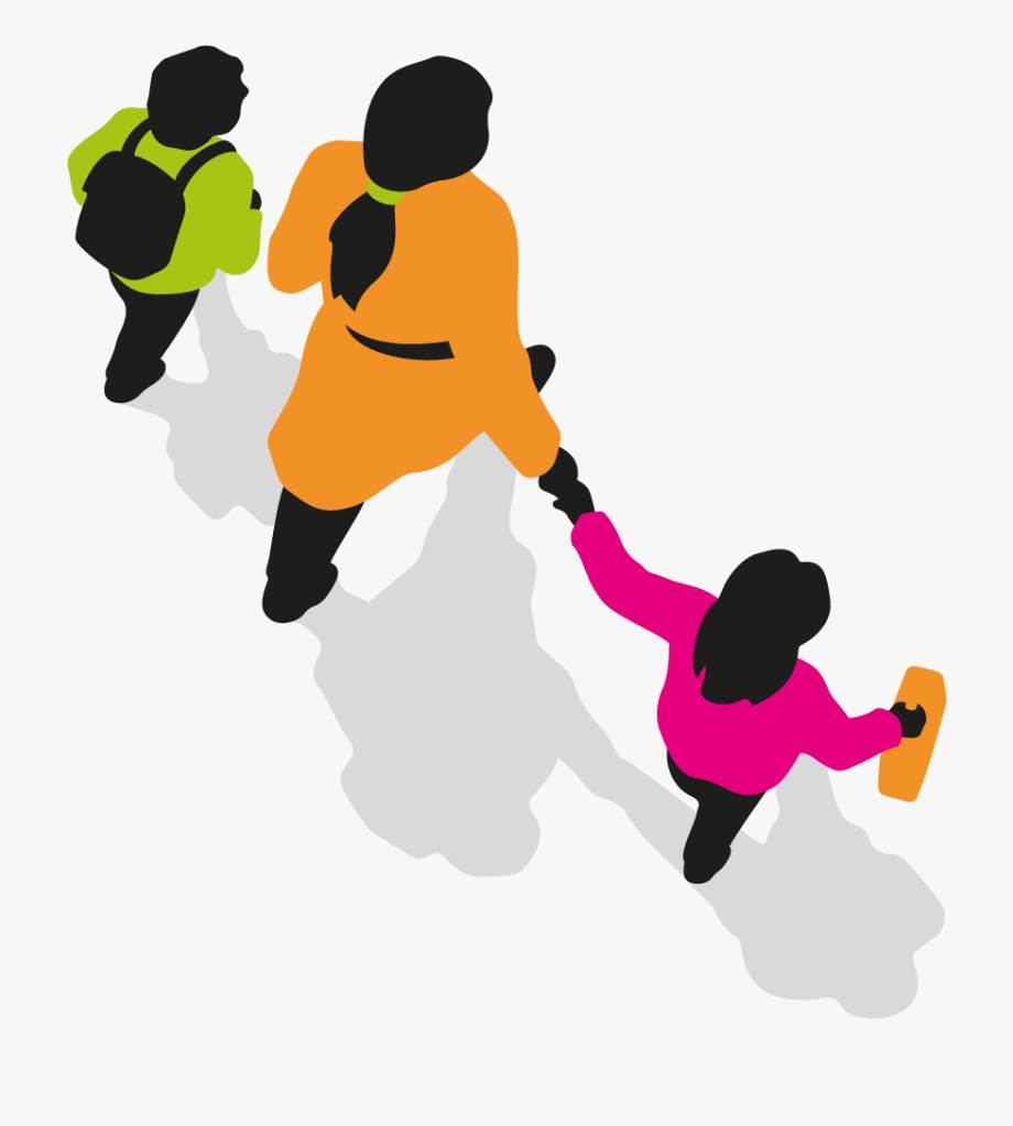 Parent clipart walking. Walk to school child