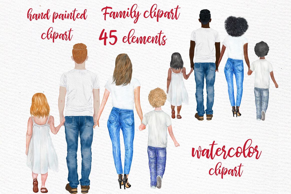 parents clipart complete family