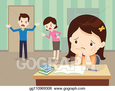 Yelling clipart mad family. Vector stock angry quarreling