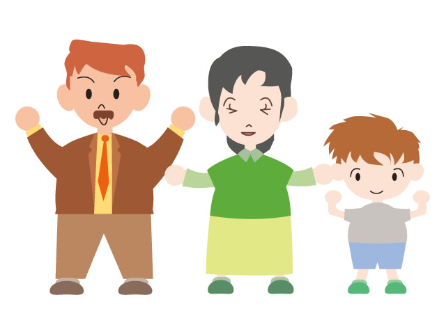Dad and illustration free. Parent clipart one child family