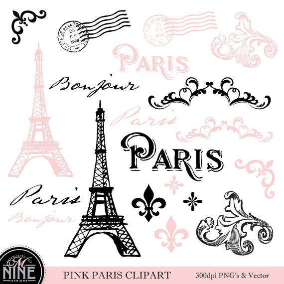 Paris clipart pink. Pinterest 