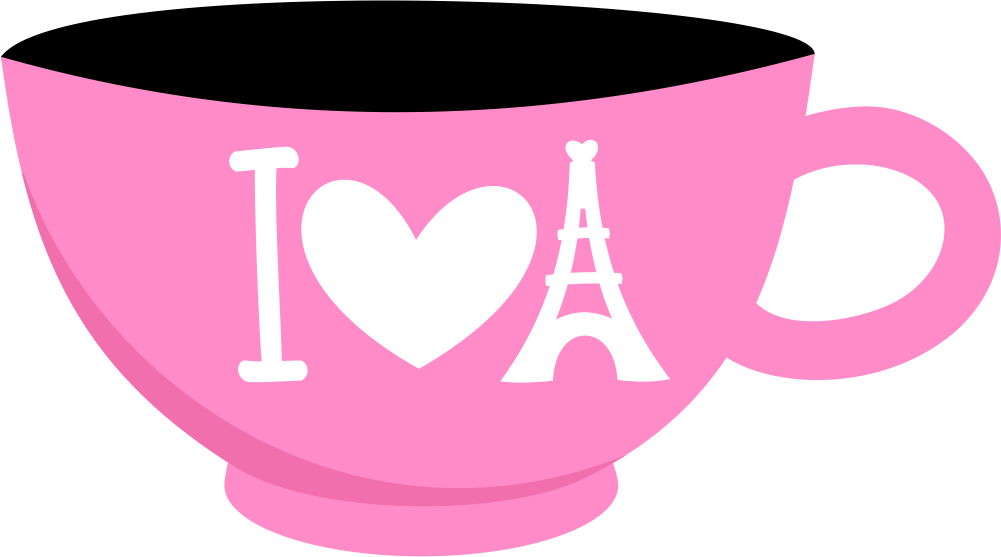 paris clipart pink coffee cup