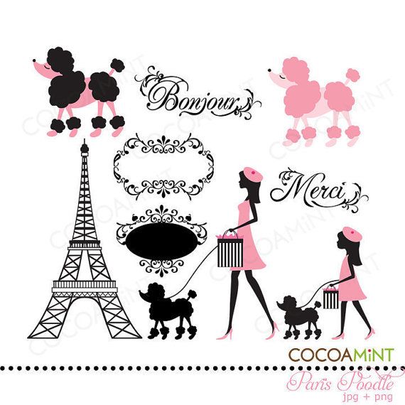 paris clipart poodle