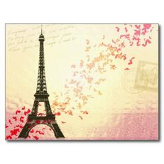 paris clipart postcard