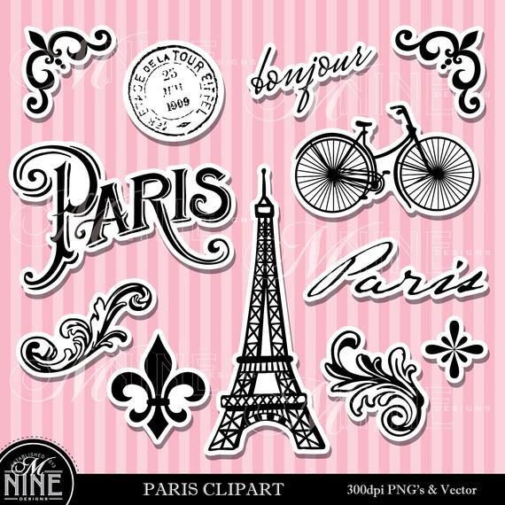 Paris clipart vector. Sticker clip art parisian