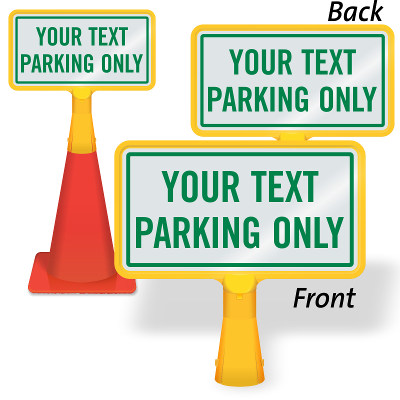 Park clipart park sign. Coneboss parking signs for