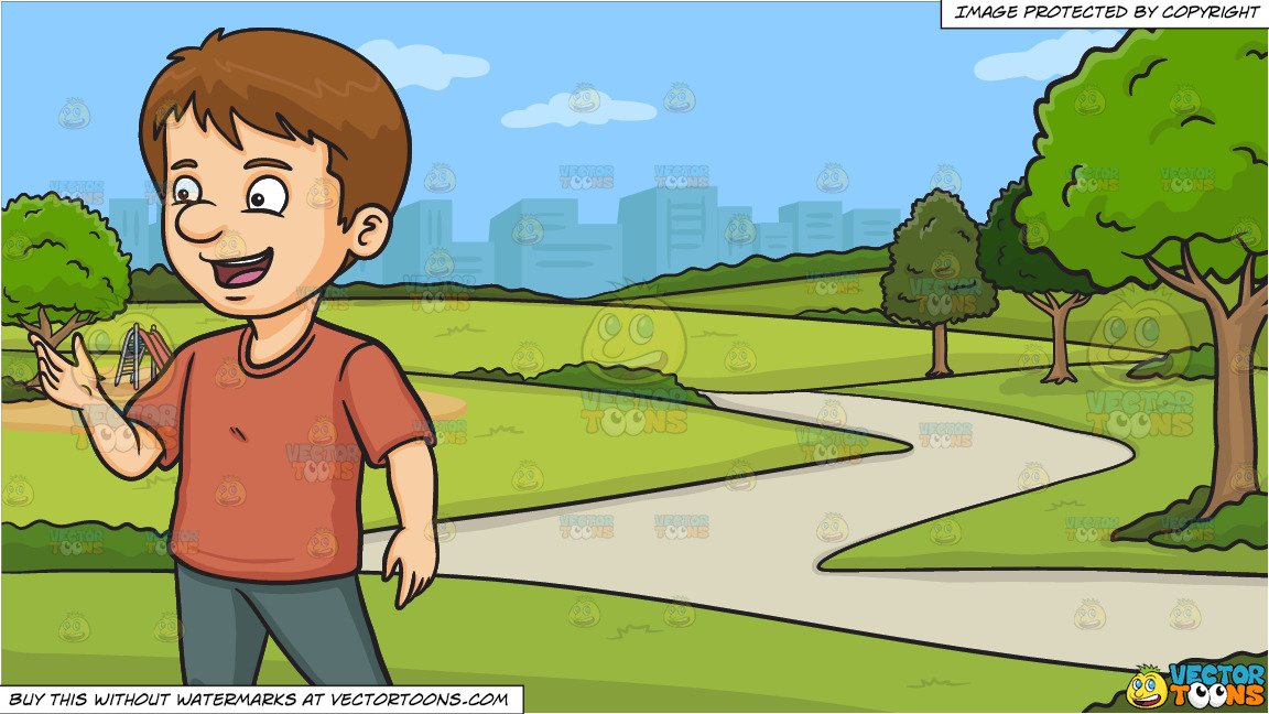 Park clipart right child. A talking man and
