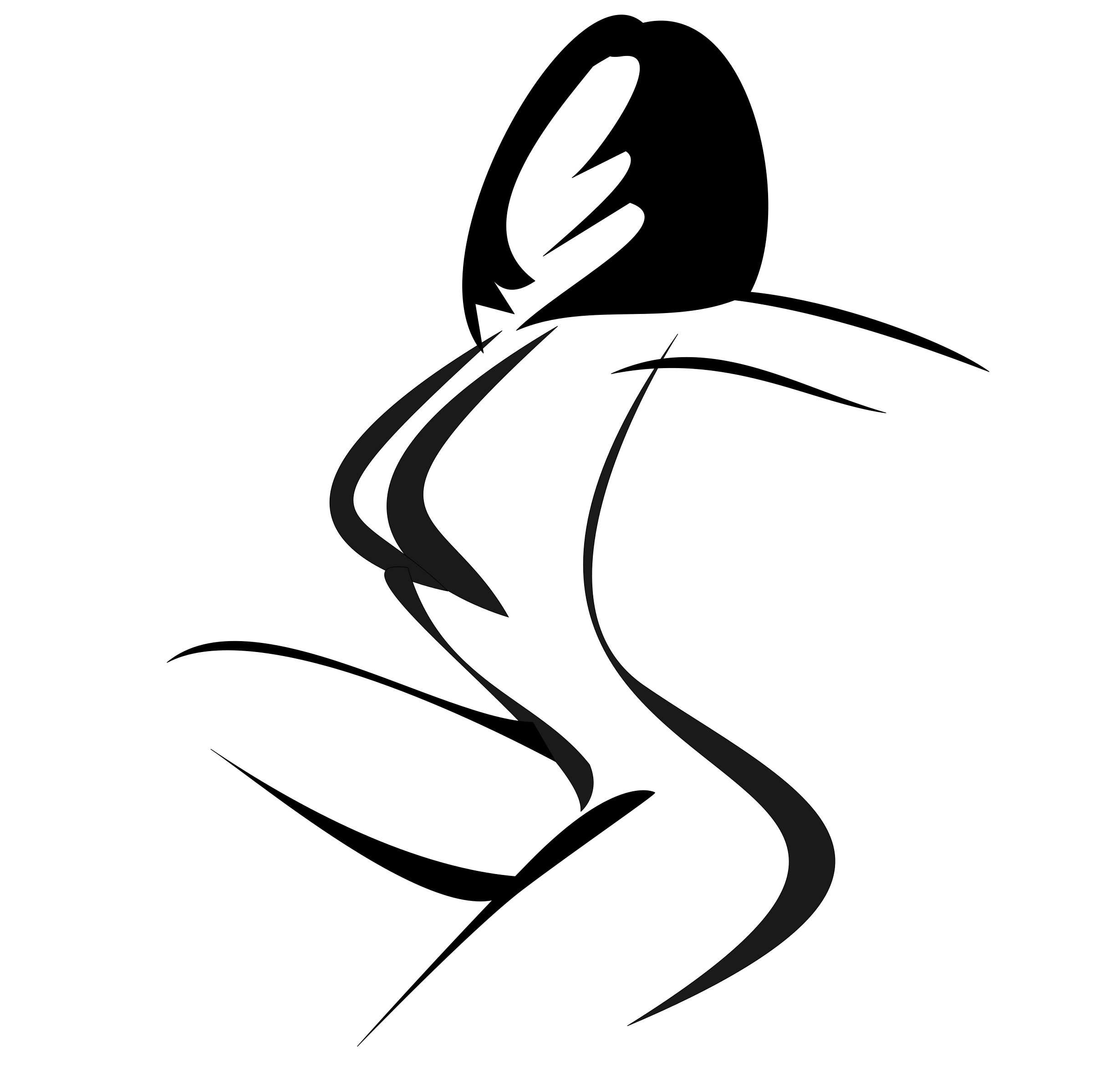 Stylized woman big image. Park clipart silhouette