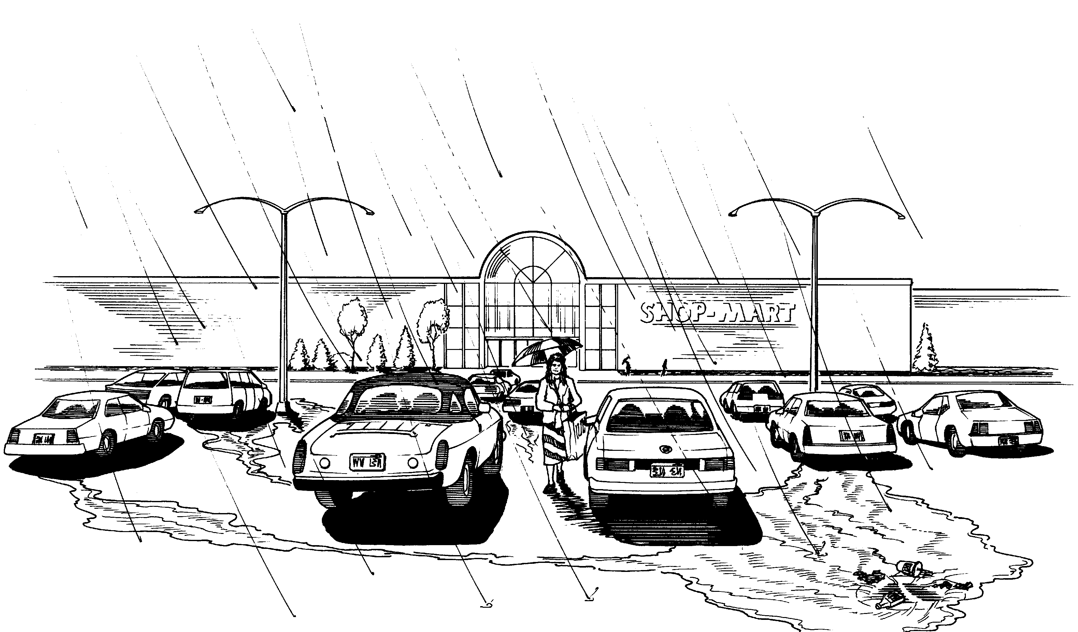 parking lot clipart drawing