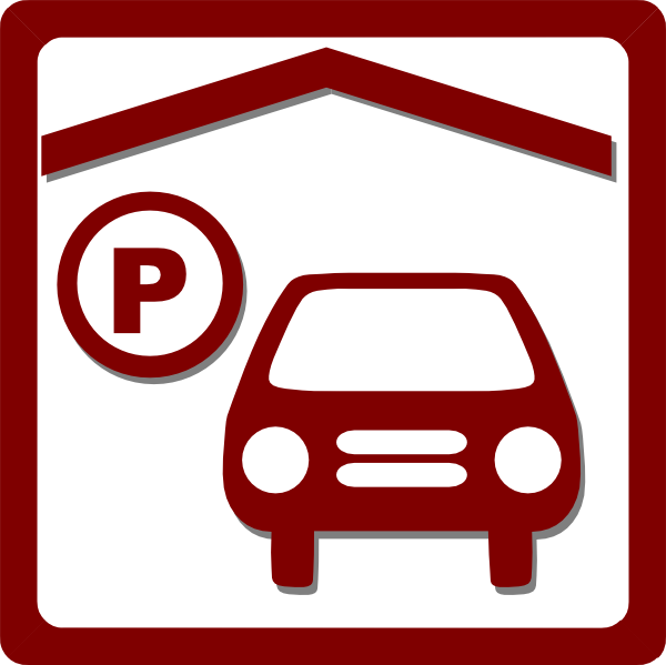 Hotel indoor red clip. Parking lot clipart icon