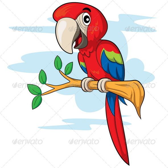 parrot clipart perch