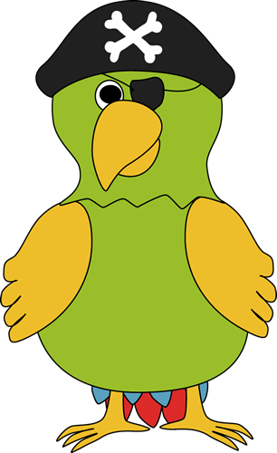 parrot clipart pirate hat