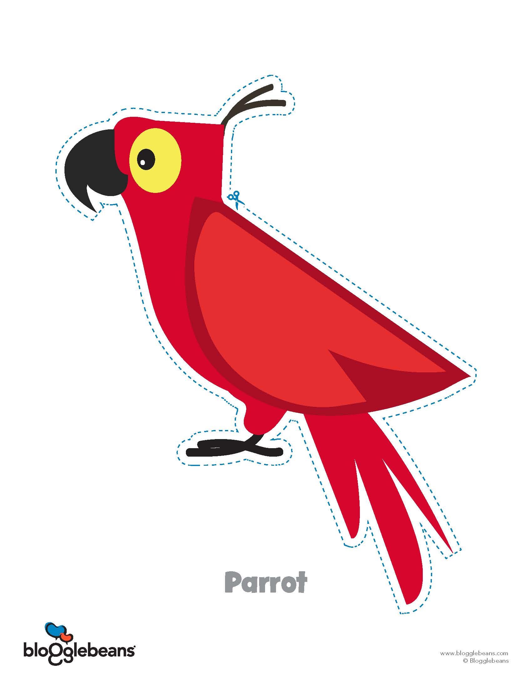 parrot clipart printable pirate