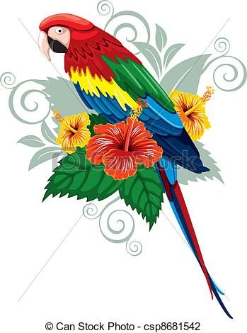 parrot clipart tropical bird