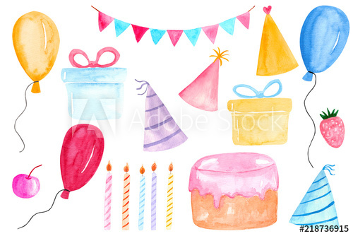 party clipart watercolor