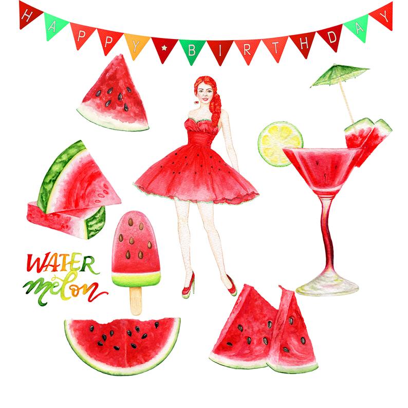 party clipart watermelon