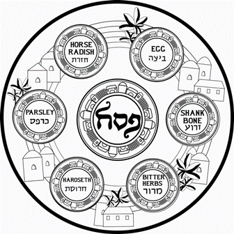 passover clipart black and white