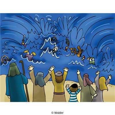 passover clipart red sea crossing