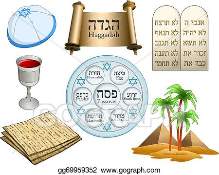Passover clipart symbol. Eps illustration symbols pack
