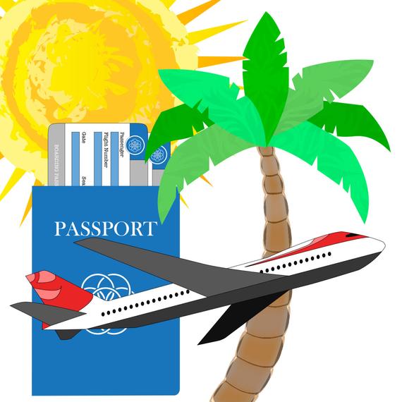 passport clipart airplane