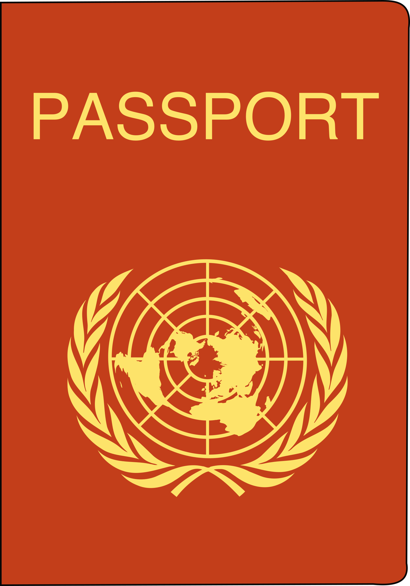 passport clipart cartoon