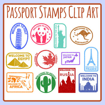 stamp clipart passport