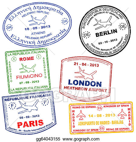 stamp clipart passport