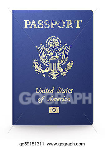 Passport clipart passport us. Stock illustration drawing gg