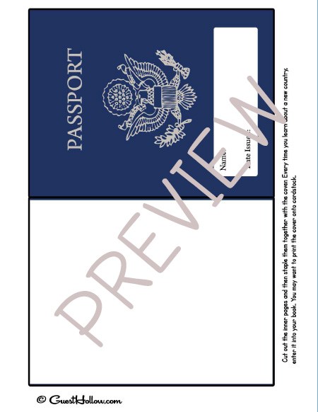 Pretend . Passport clipart printable play