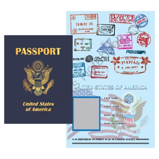 Digital pdf file united. Passport clipart printable play
