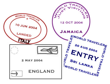 passport clipart stamped passport