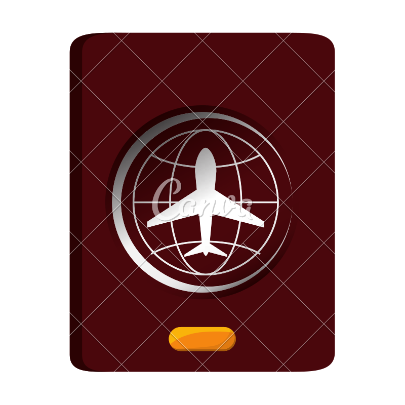 passport clipart travel icon