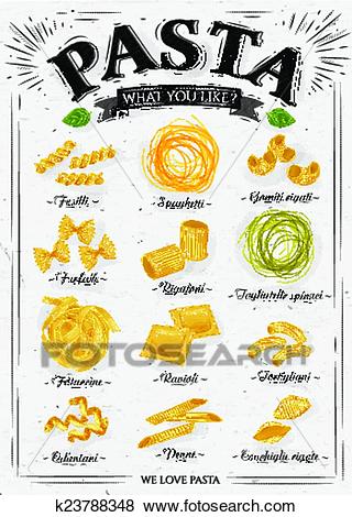 pasta clipart vintage