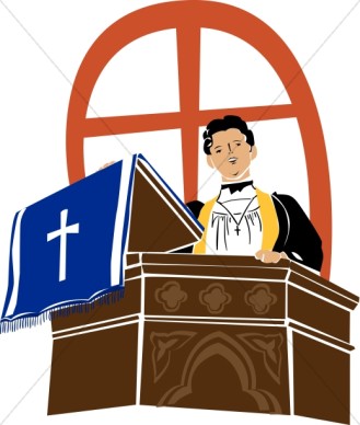 pastor clipart podium