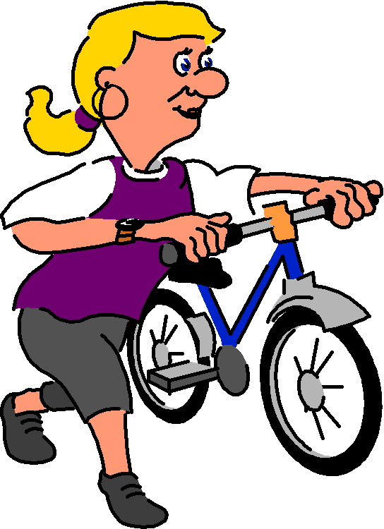 Рисунок велосипедист переходит дорогу