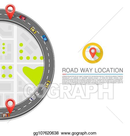 Path clipart paved road. Vector art on the