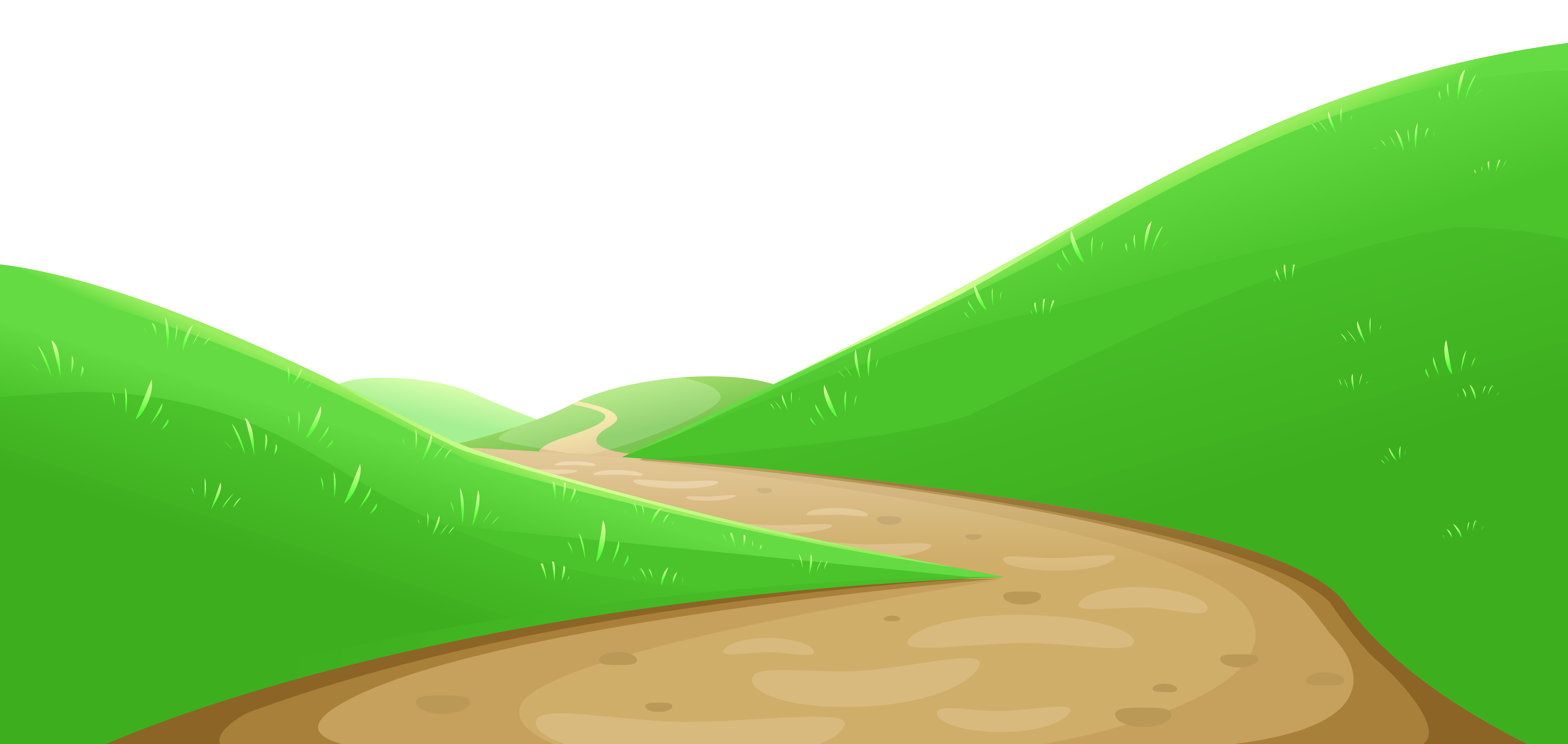 Field clipart green valley. Pathway 