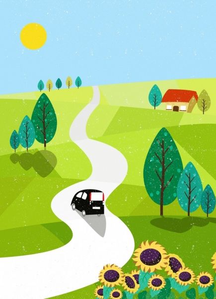 pathway clipart countryside