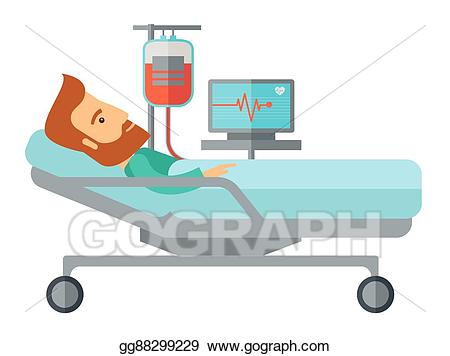 patient clipart bed illustration