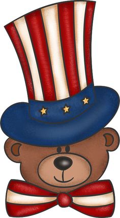 Patriotic clipart bear. Teddy clip art library